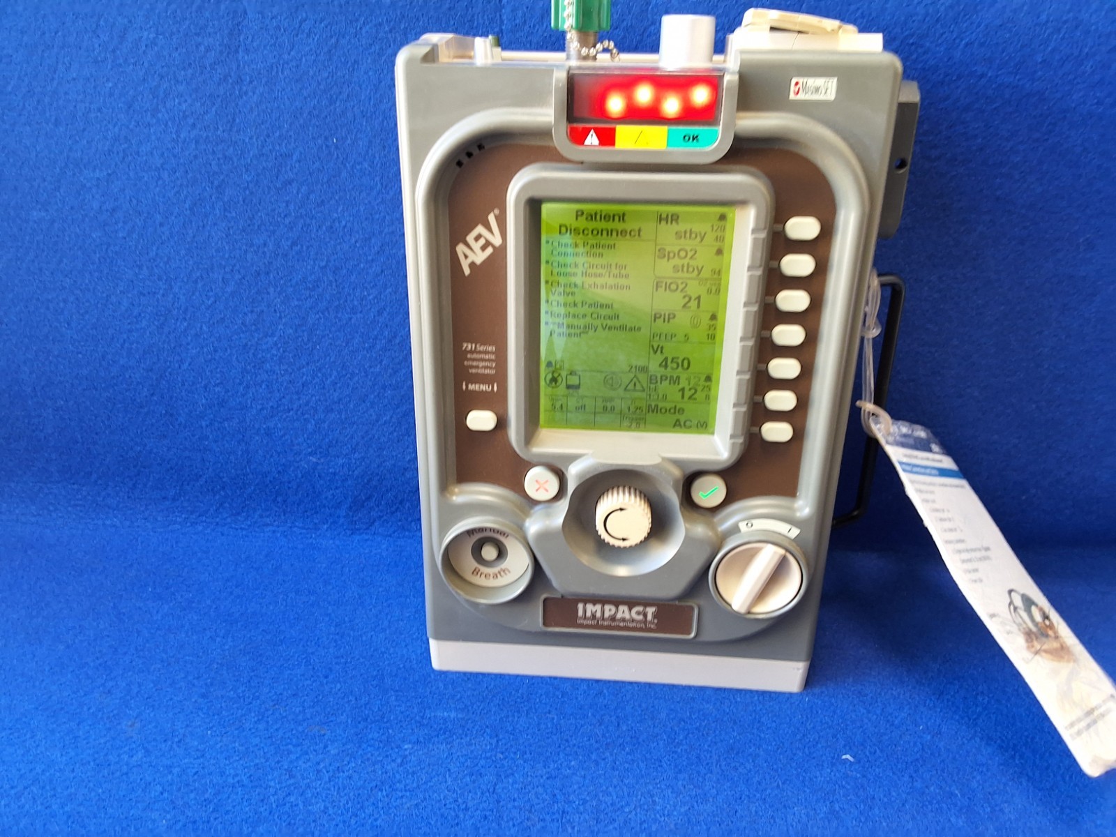 Zoll Impact Model 731 EMV Ventilator P/N: 800-0EMV-00.