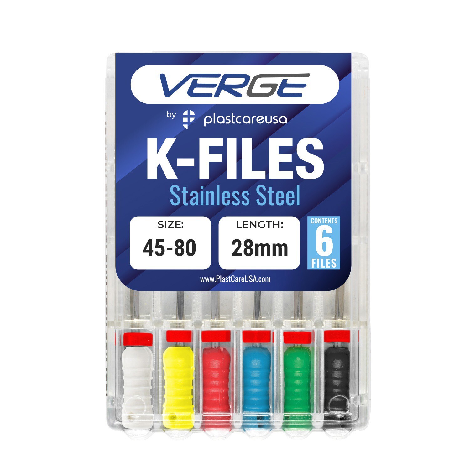 Size 45-80 28mm Endo K-Files Dental Endodontic K Files (Premium Stainless Steel)