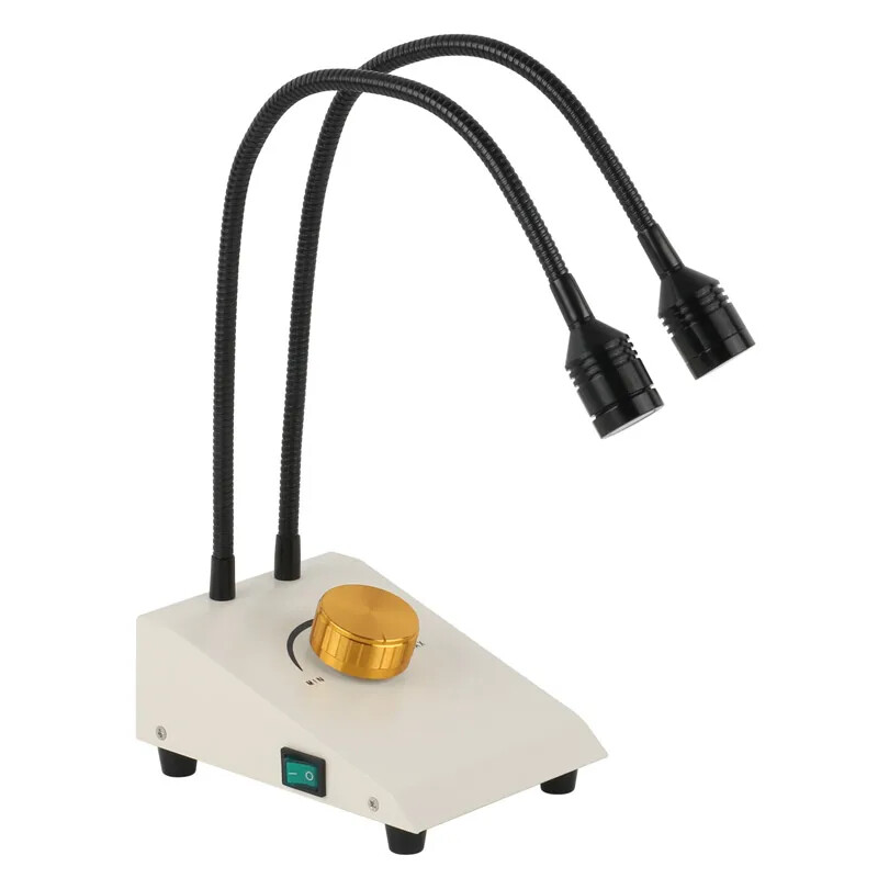 6W 110V 220V Stereo Microscope LED Light Illuminator Gooseneck Spotlight Lamp