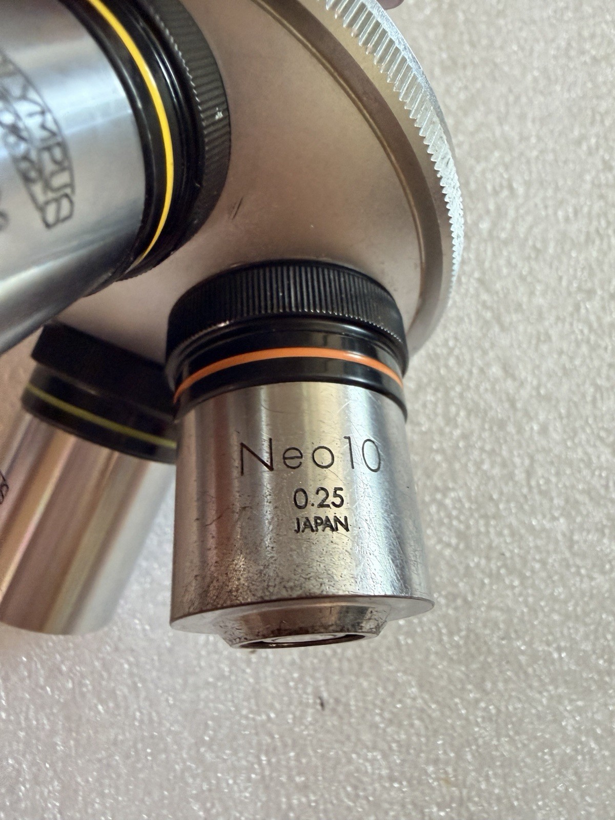 Olympus Microscope Objective Lens Lot Neo10 Neo20 Neo40 Neo50 w/ Turret