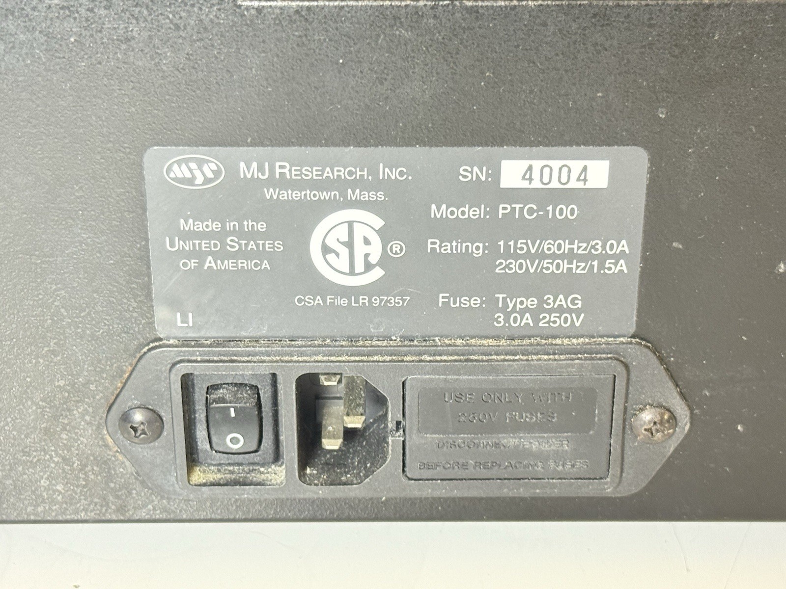 MJ Research PTC-100 Programmable Thermal Controller PCR Cycler