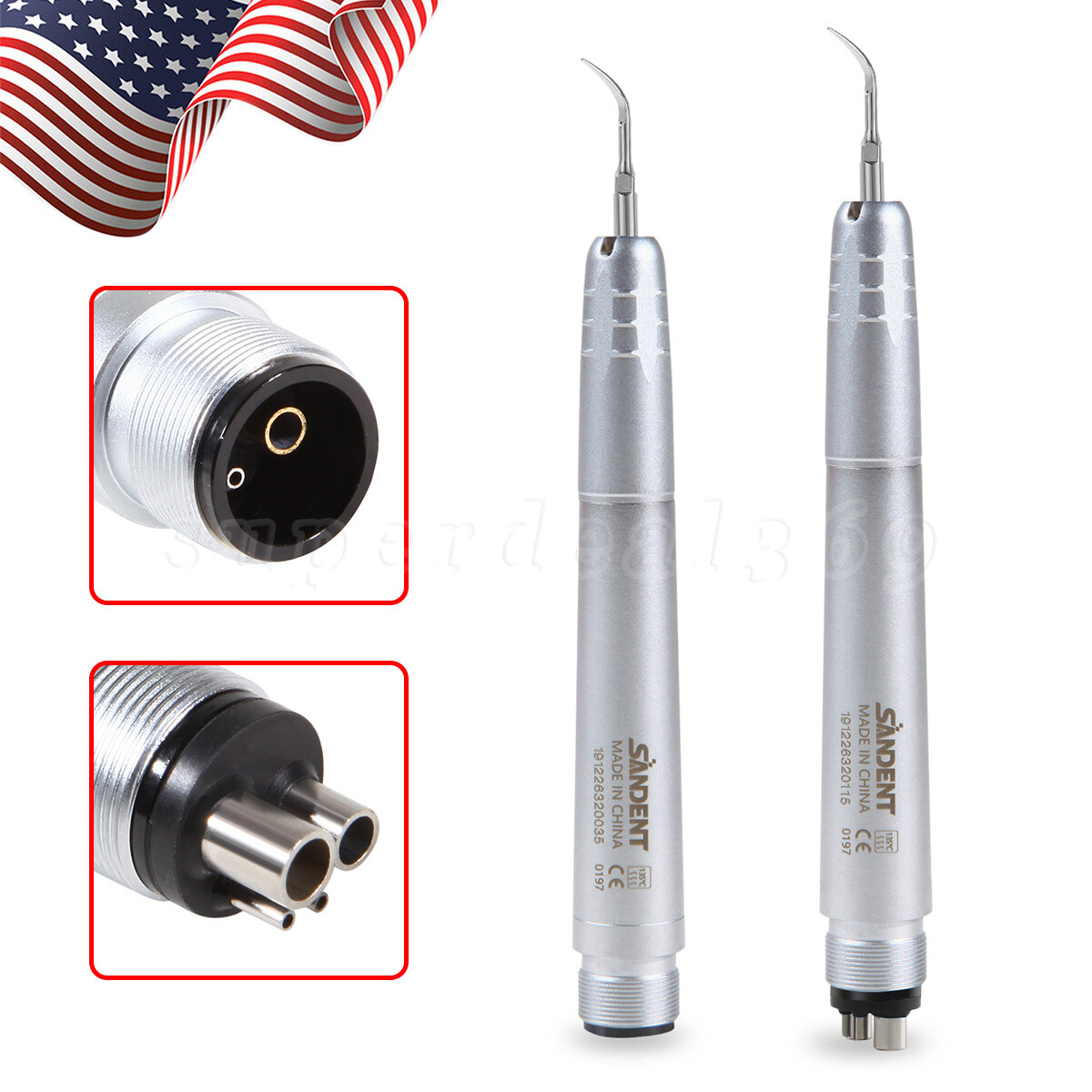 1-5*Dental Ultrasonic Air Perio Scaler Handpiece Hygienist 2/4H G1 G2 G4 Tips DL