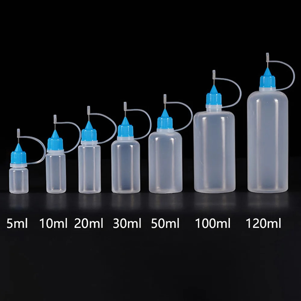 5Ml 10Ml 20Ml 30Ml 100Ml 120Ml PE Plastic Squeezable Tip Applicator Bottle Refil