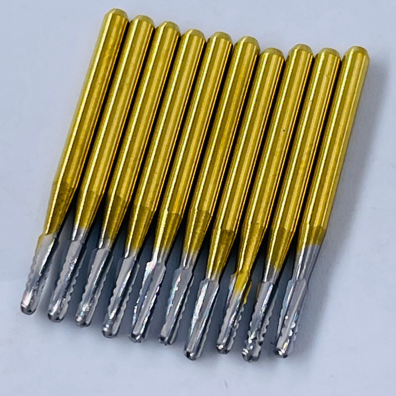 10*Dental Tungsten Steel Carbide Crown Metal Cutting Burs For High Speed FG-1957