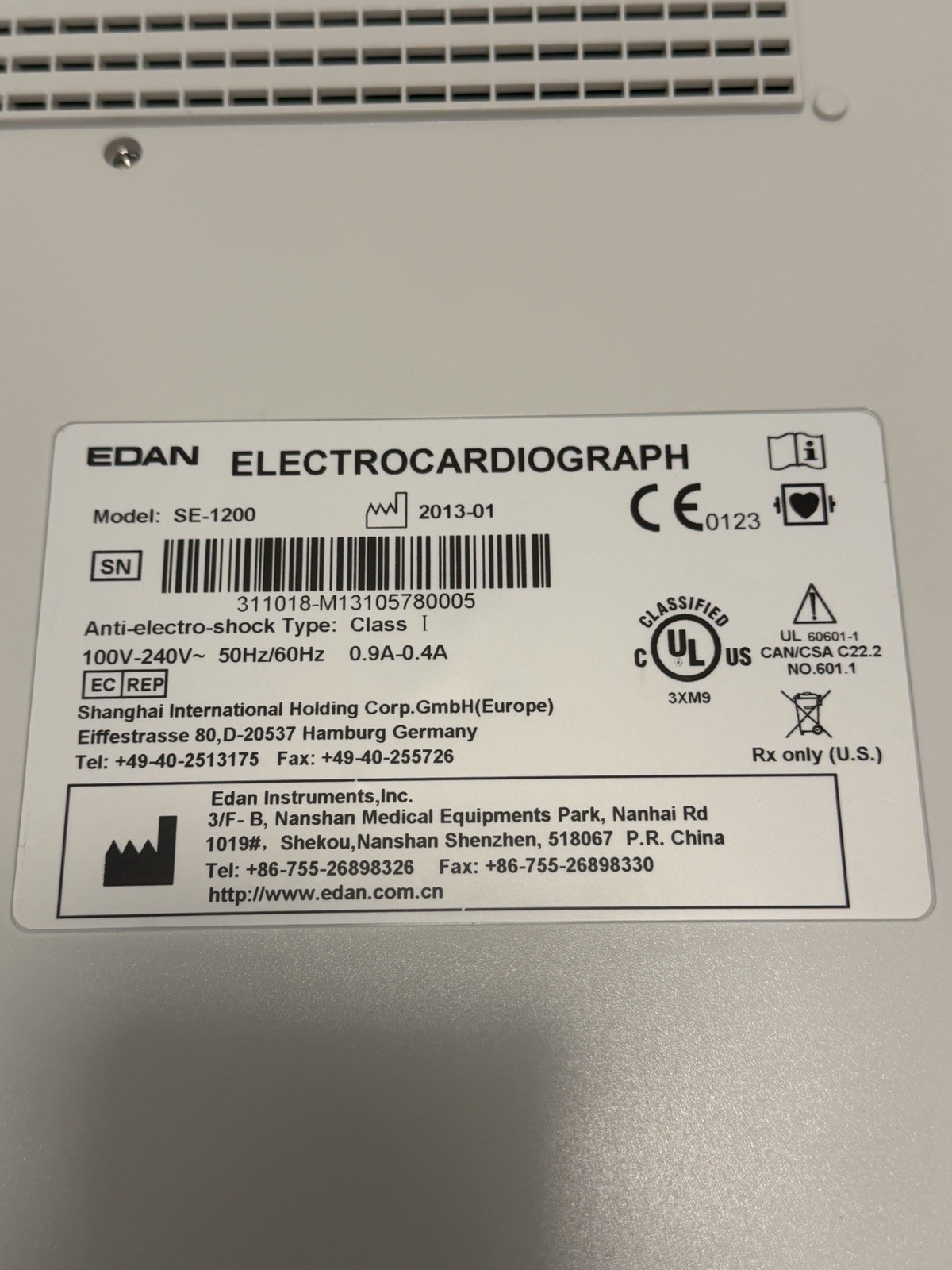 Edan SE-1200 Electrocardiograph ECG Machine