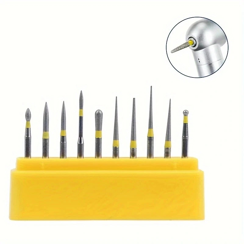10Pcs/Box FG High-Speed Handpiece Bur Set Grinding Bit Drill Bit Emery Bur Polis