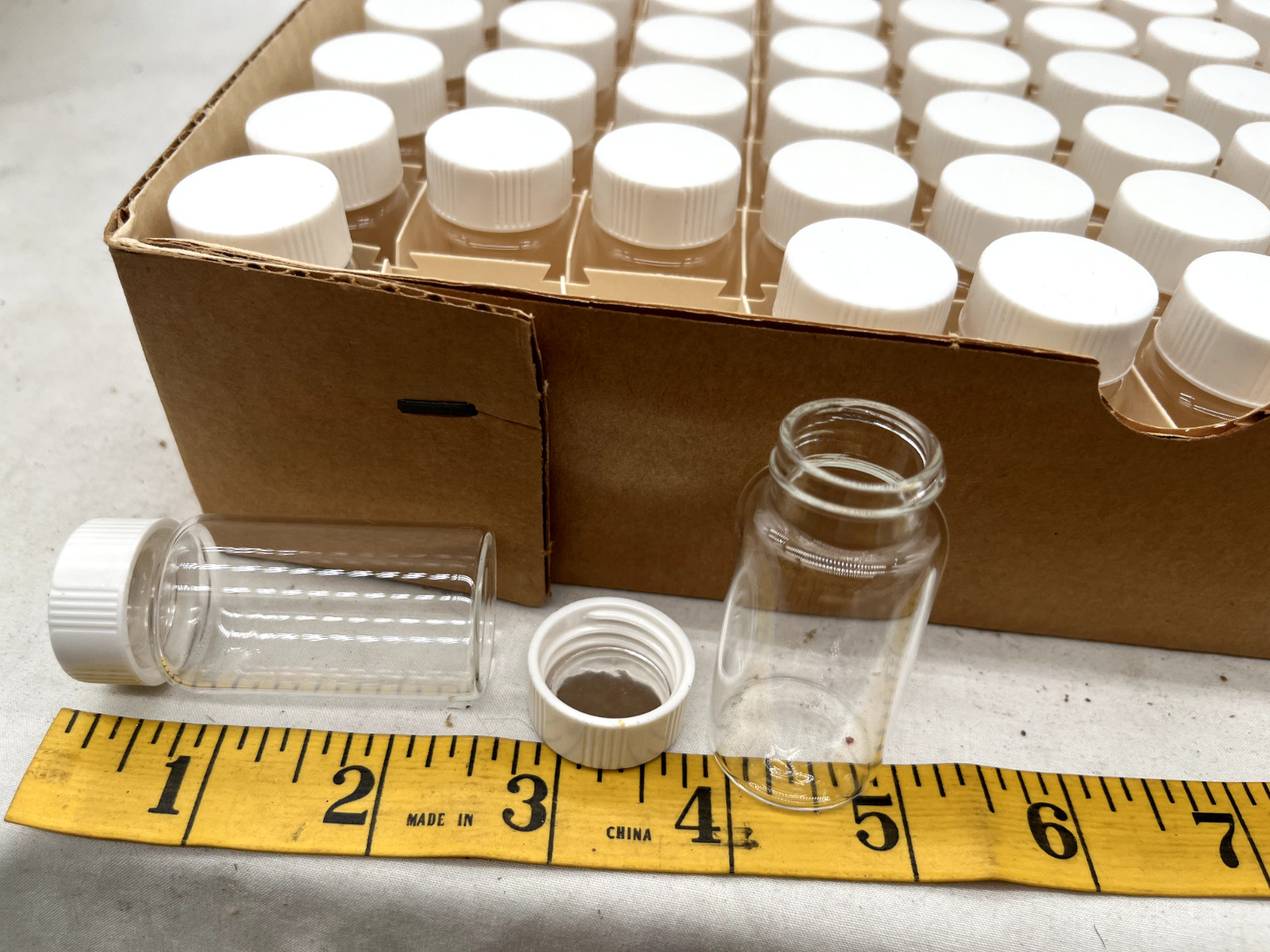 vintage wheaton scintillation vials glass jar art deco screw top lot of 10