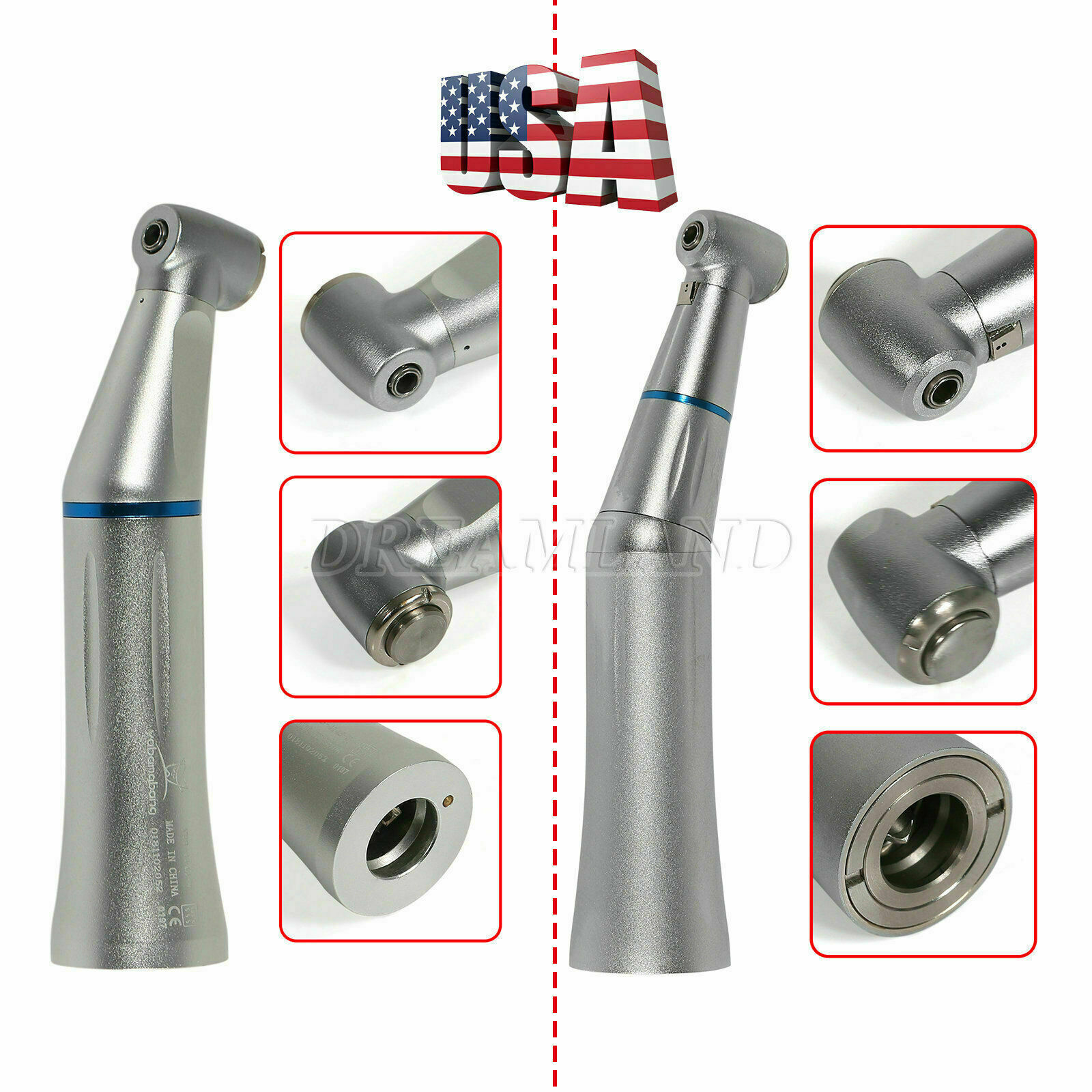 Inner Water Spray Dental Low Speed Handpiece Contra Angle fit NSK/Kavo 1-10* DL