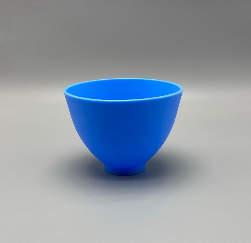 Dental Lab Mixing Bowl Flexible Silicone Rubber Extra Large Blue Bowls Hygienist
