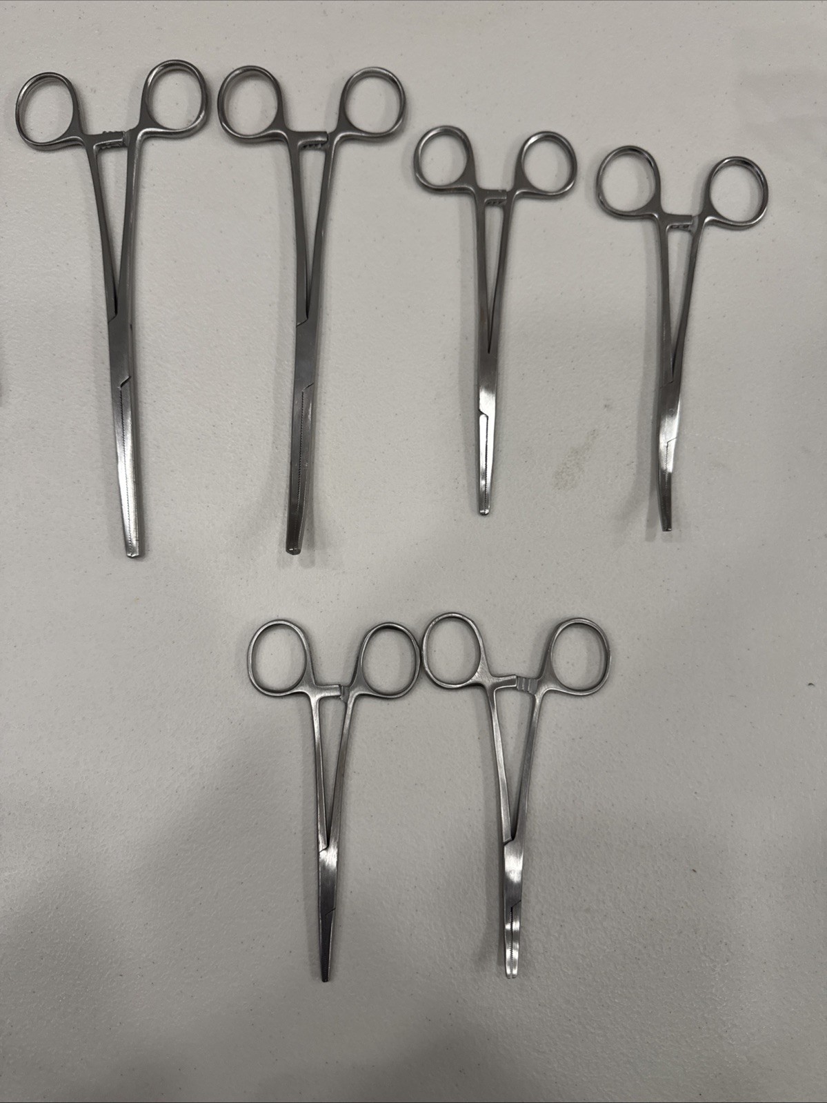 APICAL 6 Piece Ultimate Hemostat Forceps Set Stainless Steel Straight & Curved