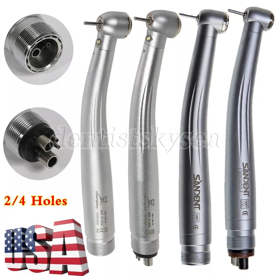 High/Low Speed (LED E-generator )Turbine Handpiece 2/4Hole Push Dental