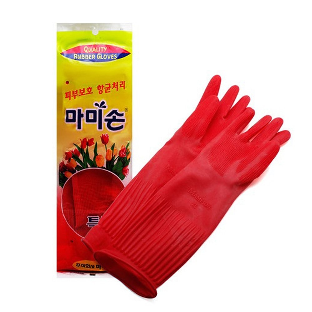 MAMISON Reusable Rubber Kitchen Gloves, X~Large, 1 Pair, Non~Slip