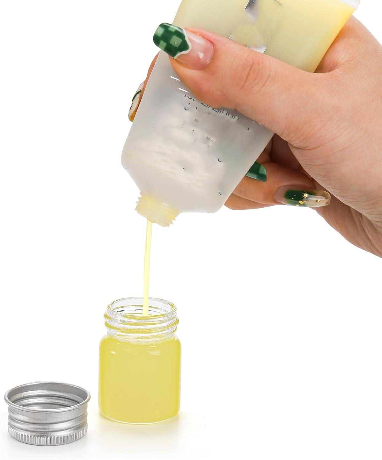 36 Pack 15Ml Empty Glass Jars with Screw Aluminum Caps, 0.5Oz Mini Cosmetics Con
