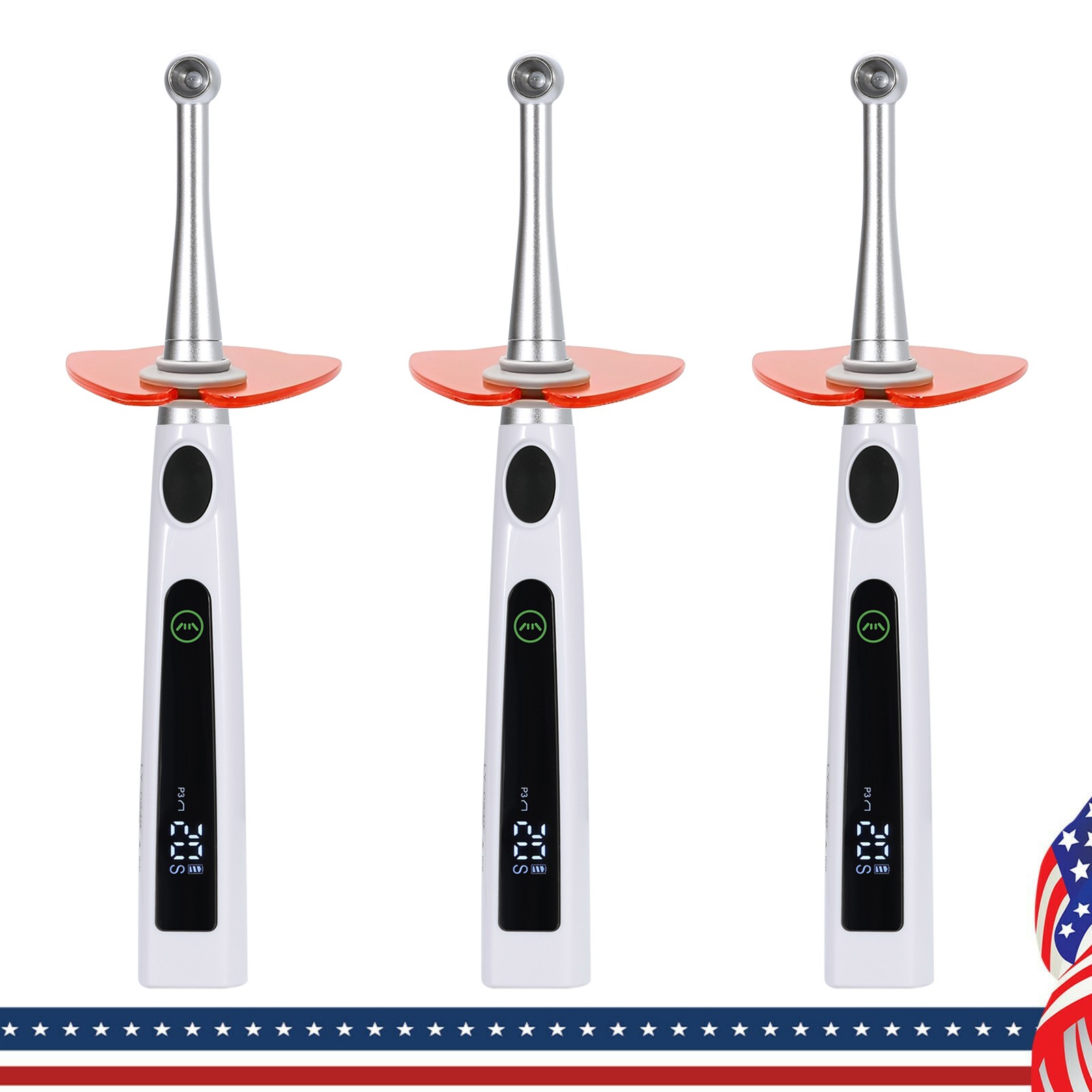 4 Modes Dental Cordless 1S LED Light Cure Lamp Metal Head LED Curing Light 360°