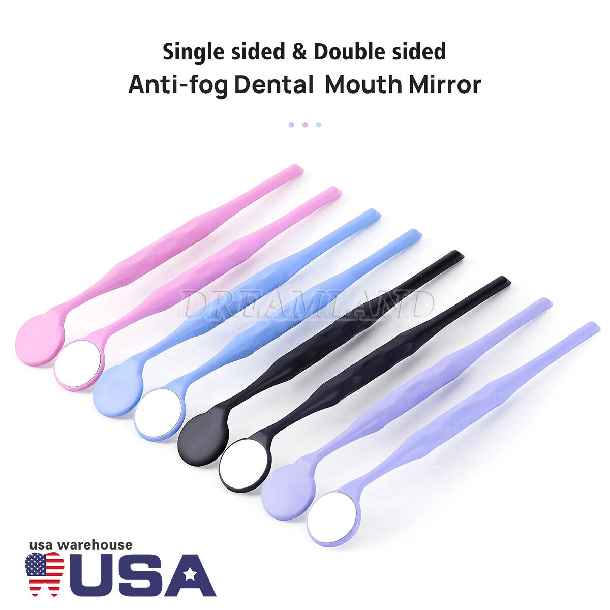 1-10 Pcs Dental Autoclavable PREMIUM Mouth Mirrors Front Surface 7 Colors