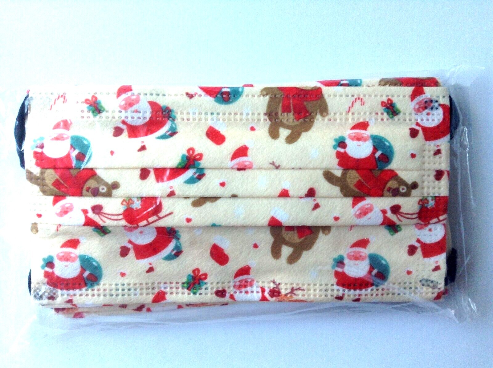 Face Masks, Disposable, Christmas Holiday by Karoter 3 Ply Kids Size ~ 50 Piece