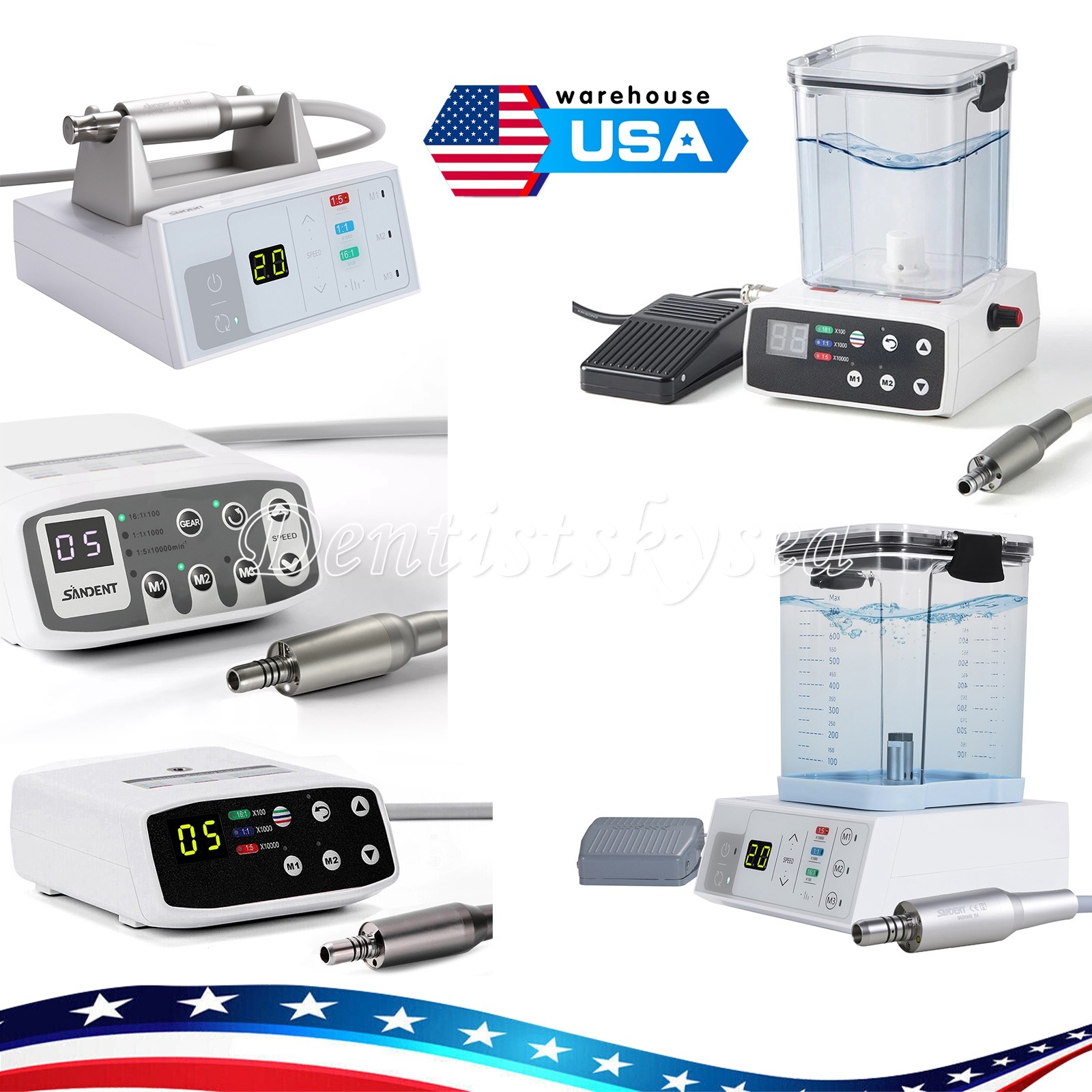 Dental LED Brushless fit 1:1/1:5/16:1 Electric Micro Motor Internal E-type 4H US