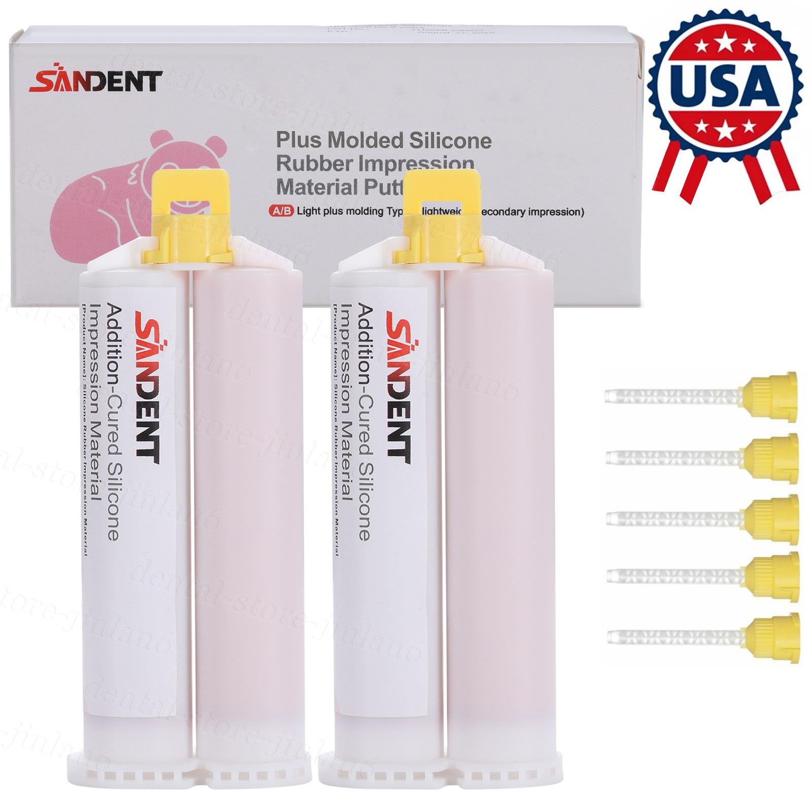 VPS Impression Material Light Body Fast Set 2/Pk 50ml Cartridge 10 Mixers 10Tips