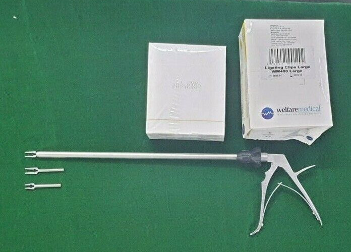 2pc Laparoscopic Clip Applicator 10mmx330mm with LT300 Clips Surgical Instrument