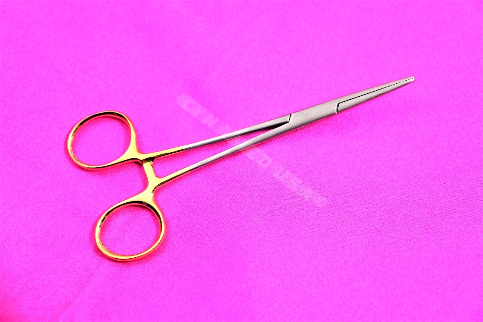 NEW 4 PREMIUM GOLD Kelly Hemostat Forceps 5.5″ STRAIGHT Surgical Stainless CE