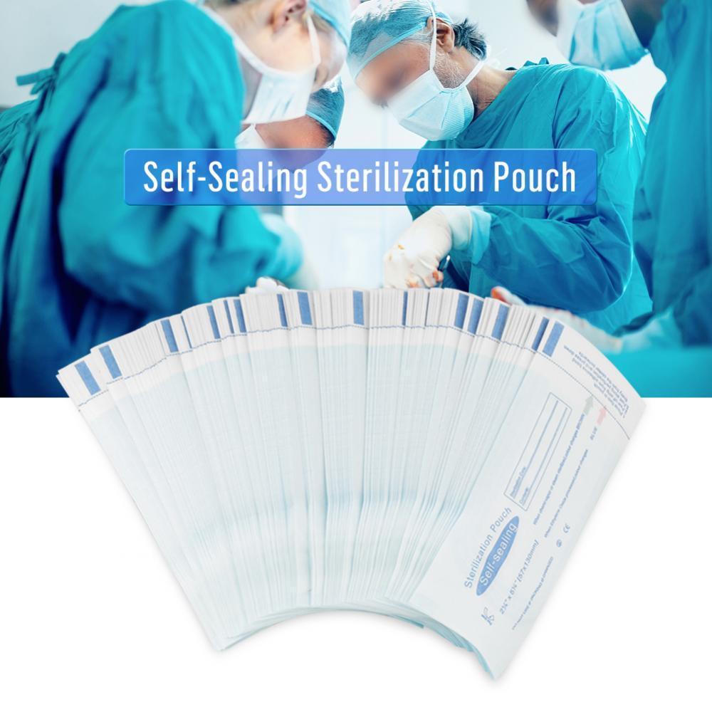 200 Pcs/Pack Dental Medical Sterilization Pouch Self Sealing Bag 5.12 x 2.24inch