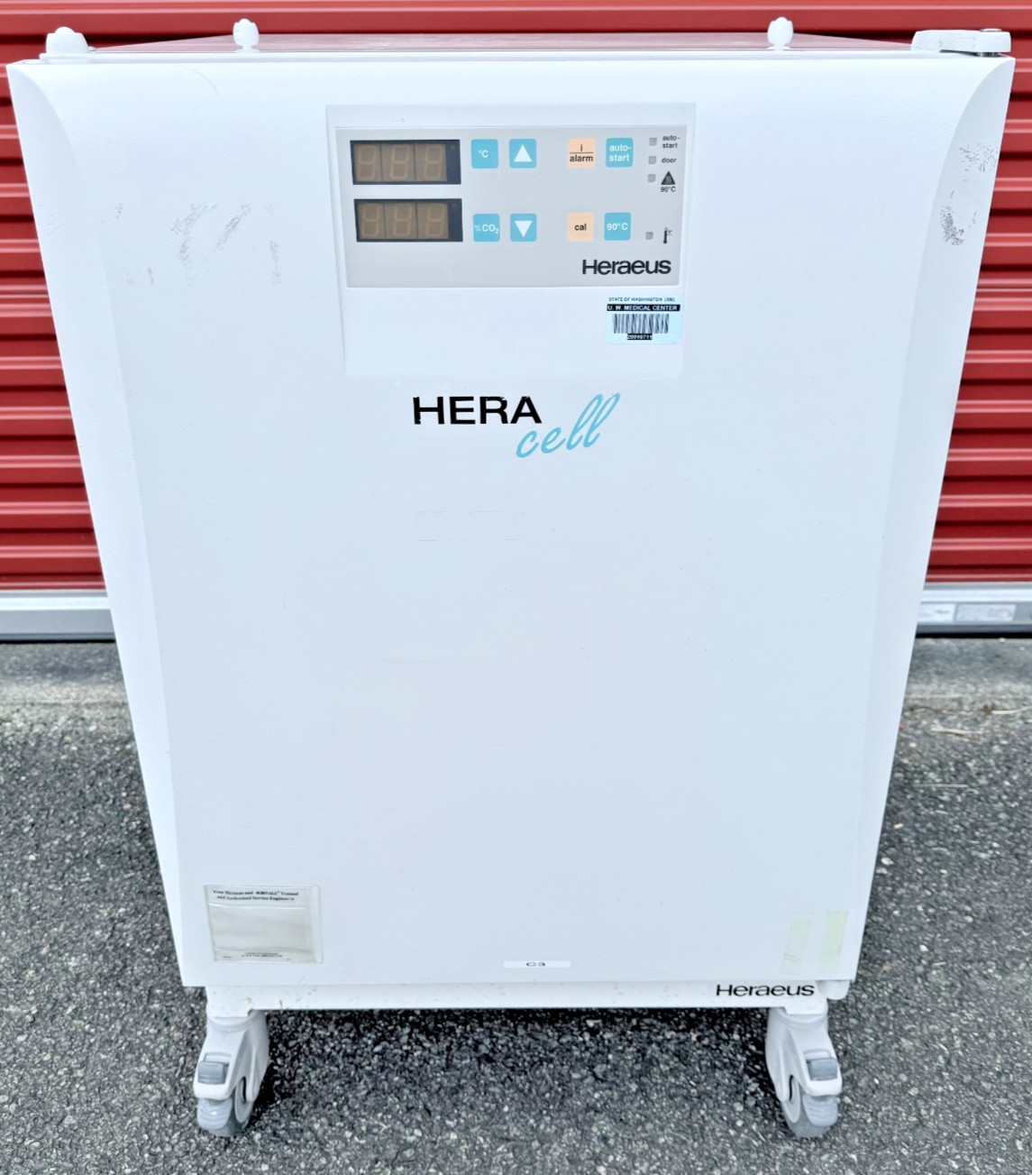 Heraeus HERAcell CO2 Laboratory Incubator 55L 120V Kendro Rolling Cabinet