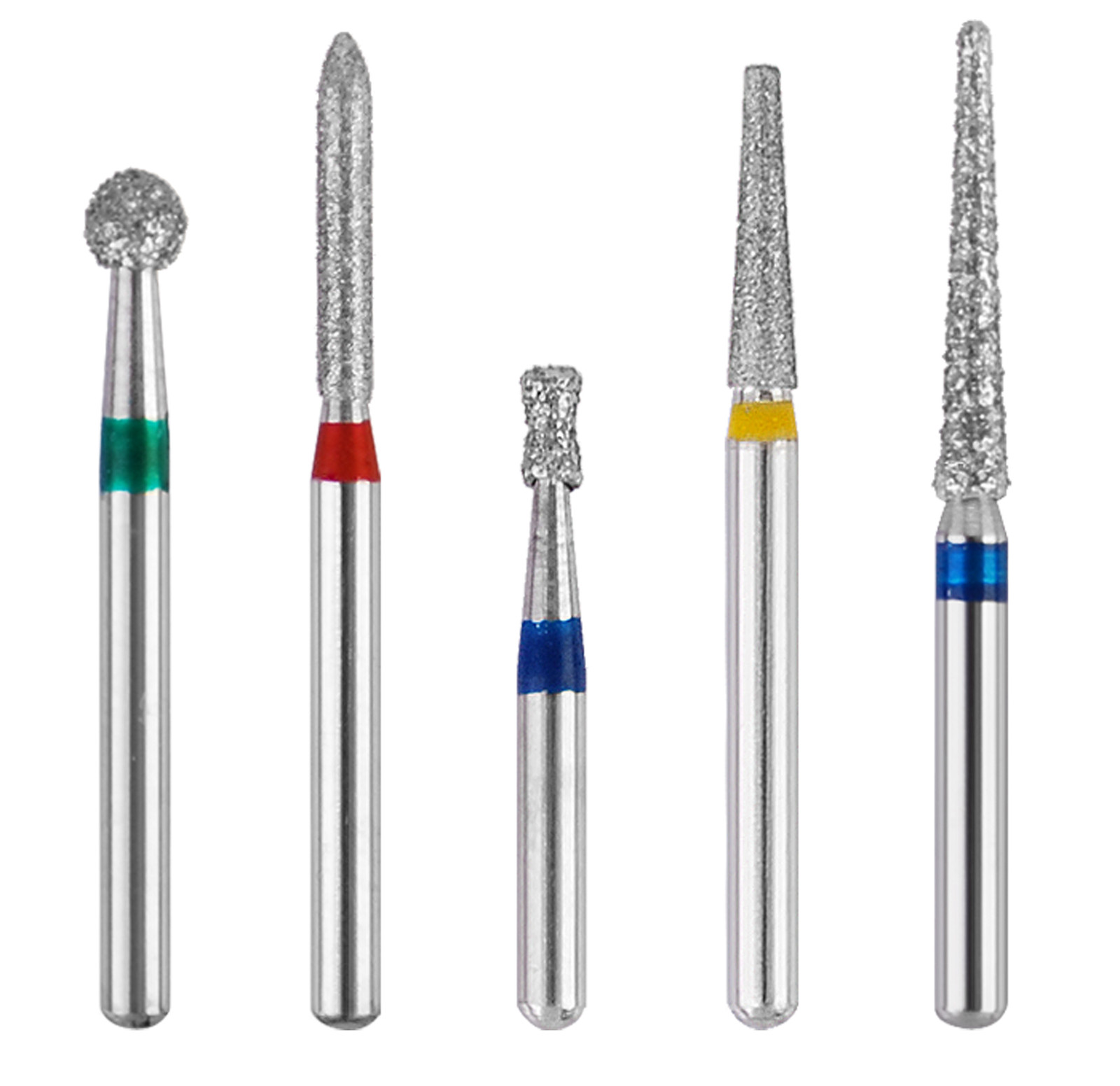 50 x Dental Diamond Burs Round End Tapered Medium FG1.6MM F High Speed Handpiece