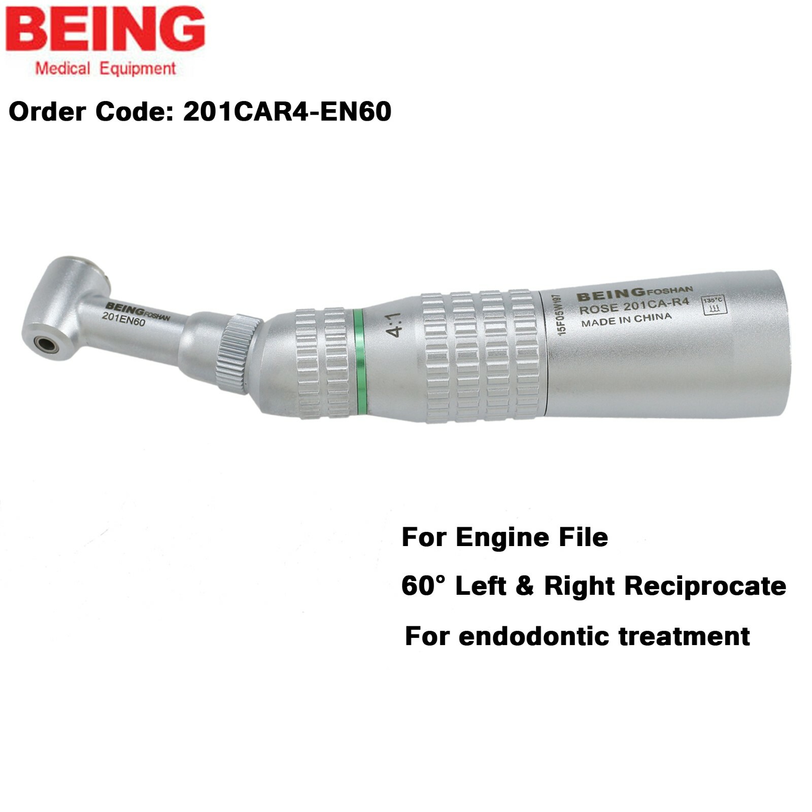 BEING Dental 4:1 Endodontic Prophy Contra Angle Straight Handpiece Low Speed NSK