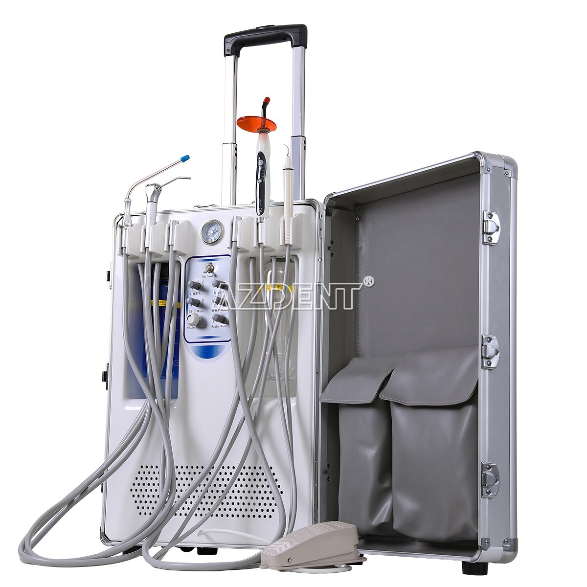 Unidad de entrega dental portatil móvil compresor de aire succión/pieza de mano