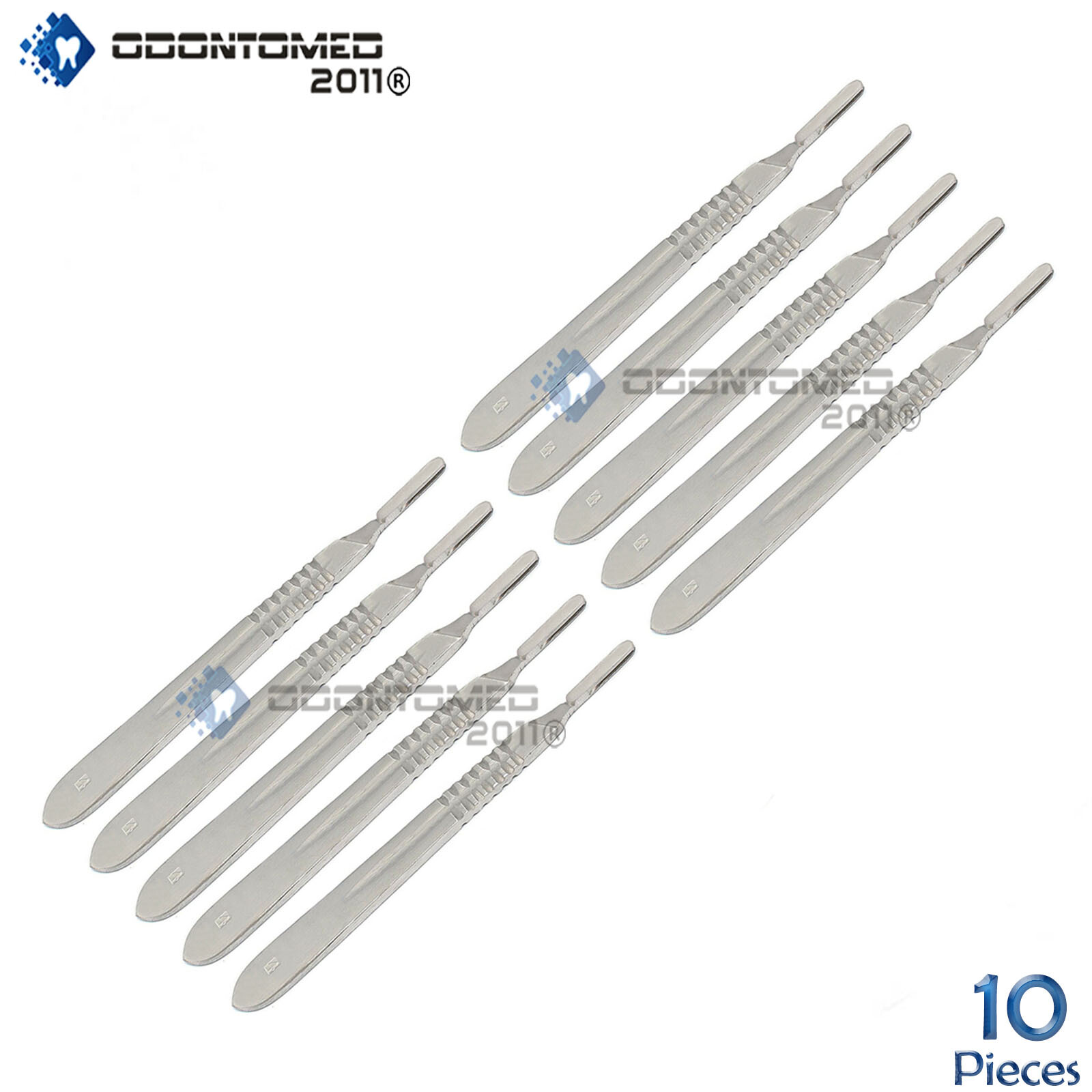 10 Pcs Steel Carbon Surgical Scalpel Stainless Steel 4 # Handle