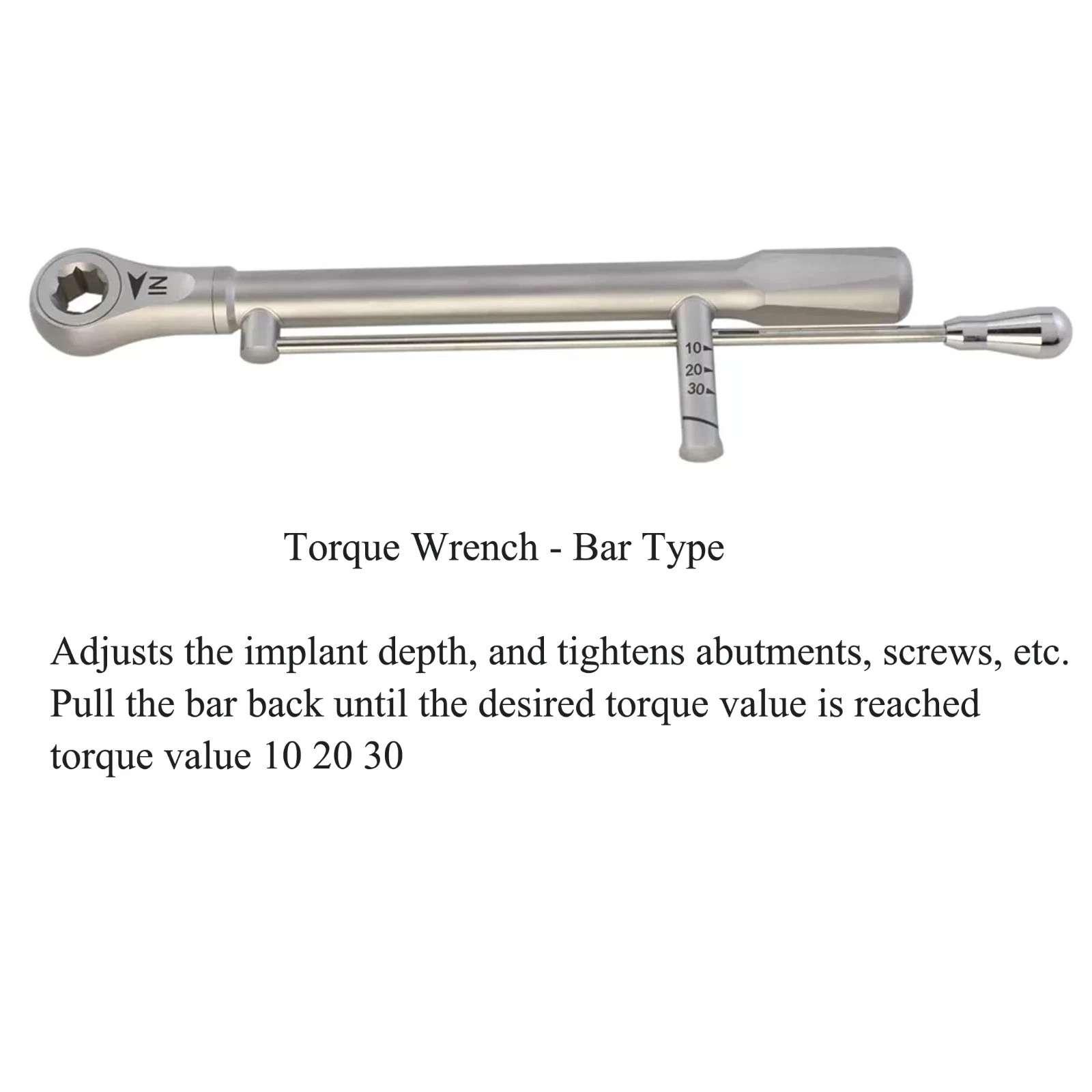 Implant Manual Torque Wrench Bar Ratchet Surgical Prosthetic Nobel Adapter 7/8mm