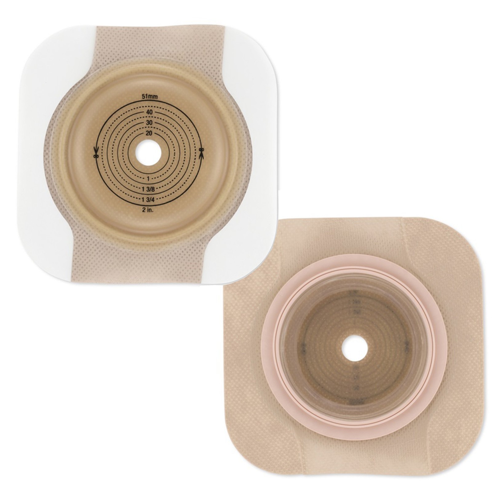 Hollister New Image CeraPlus Skin Barrier, 70mm Flange, Cut to Fit up to 51 mm,