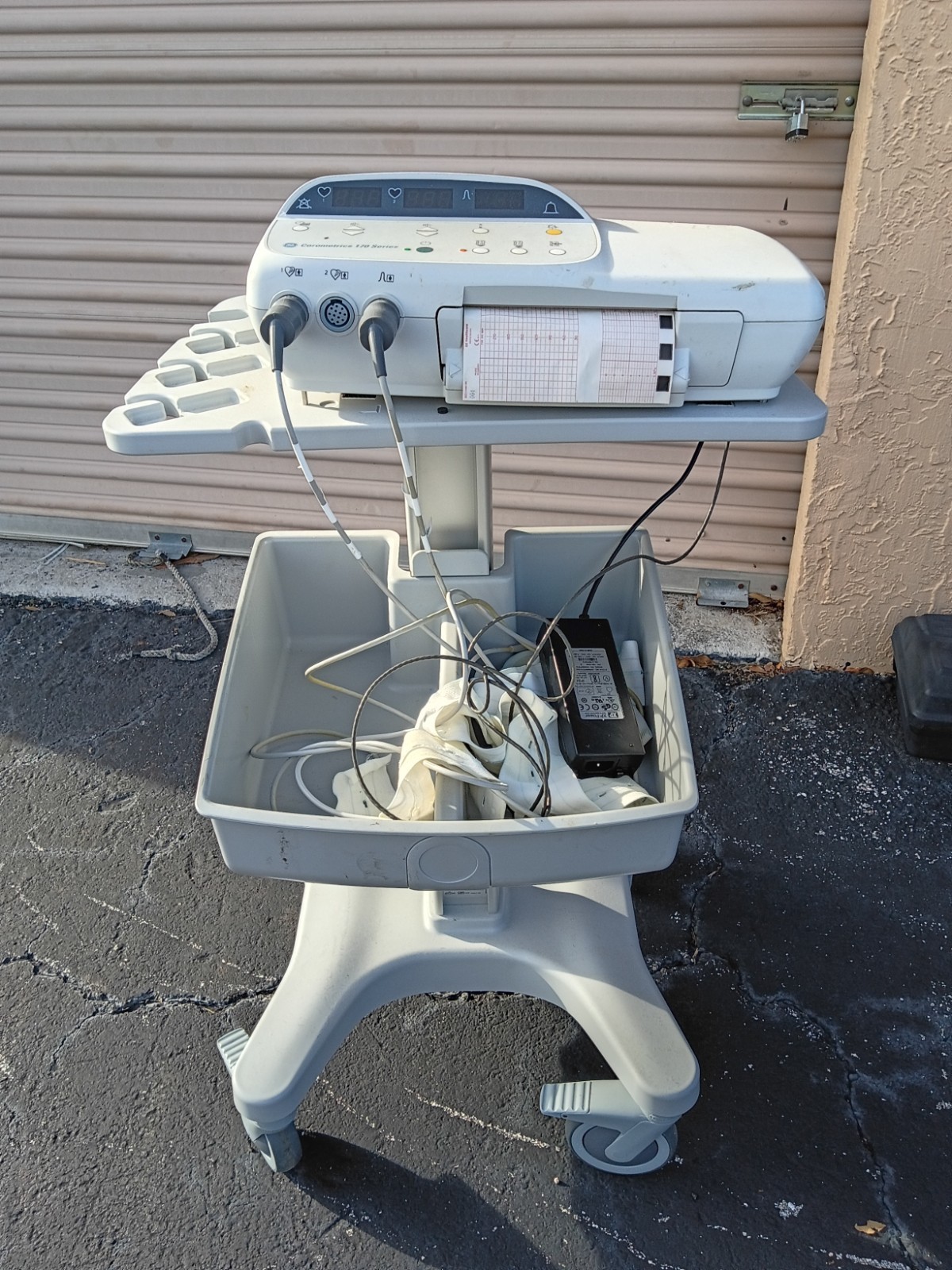 GE Corometrics 170 Series Fetal Monitor FHR UC Digital Cart Mounted Printer