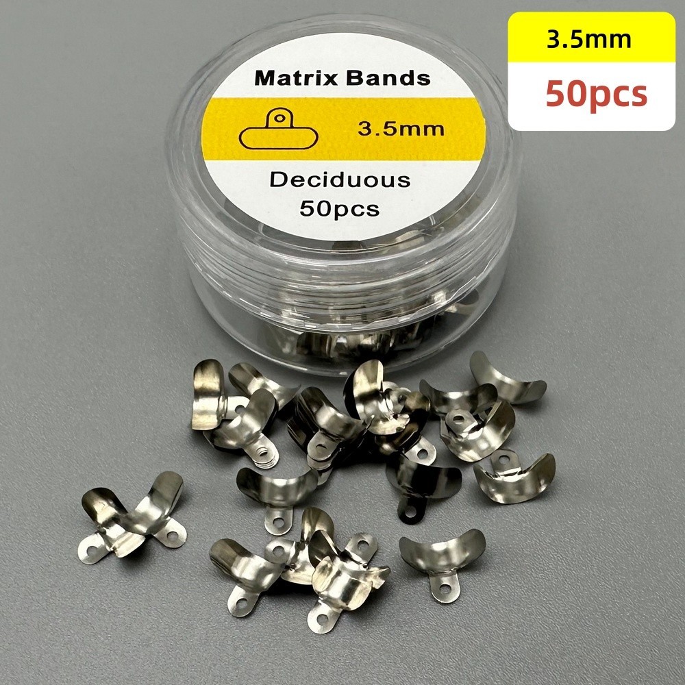 50Pcs Dental Matrix Bands Sectional Contoured Matrices Refill Fit Palodent V3