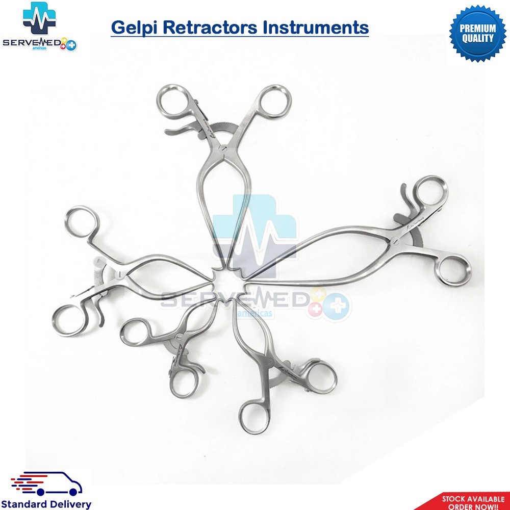 Gelpi Retractors 3.5,4.5,5.5,6.5,7 5 PCs Surgical & Veterinary Instruments