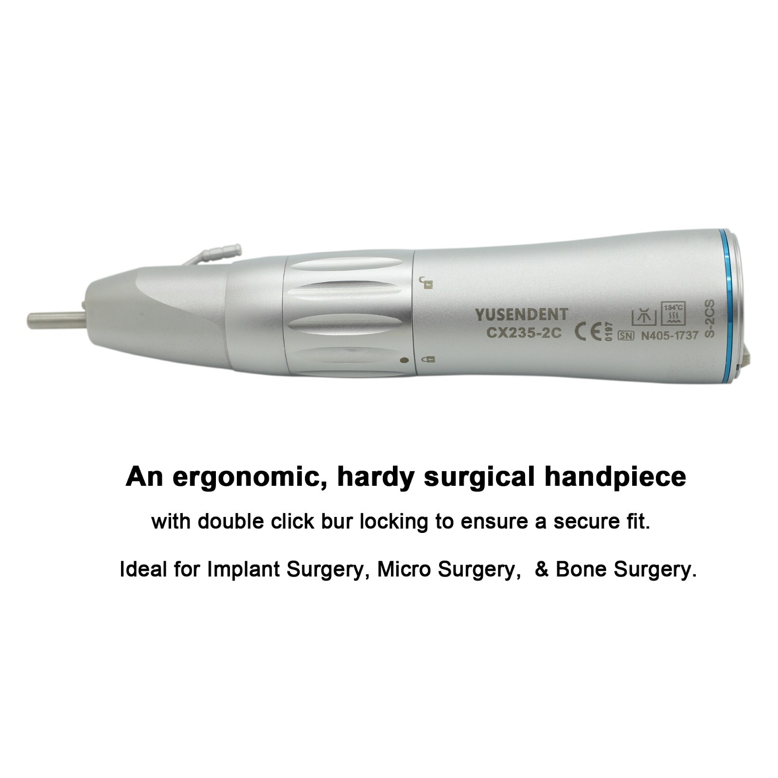 COXO Dental Surgical Straight Handpiece 20 Degree 1:1 Fiber Optic External Water