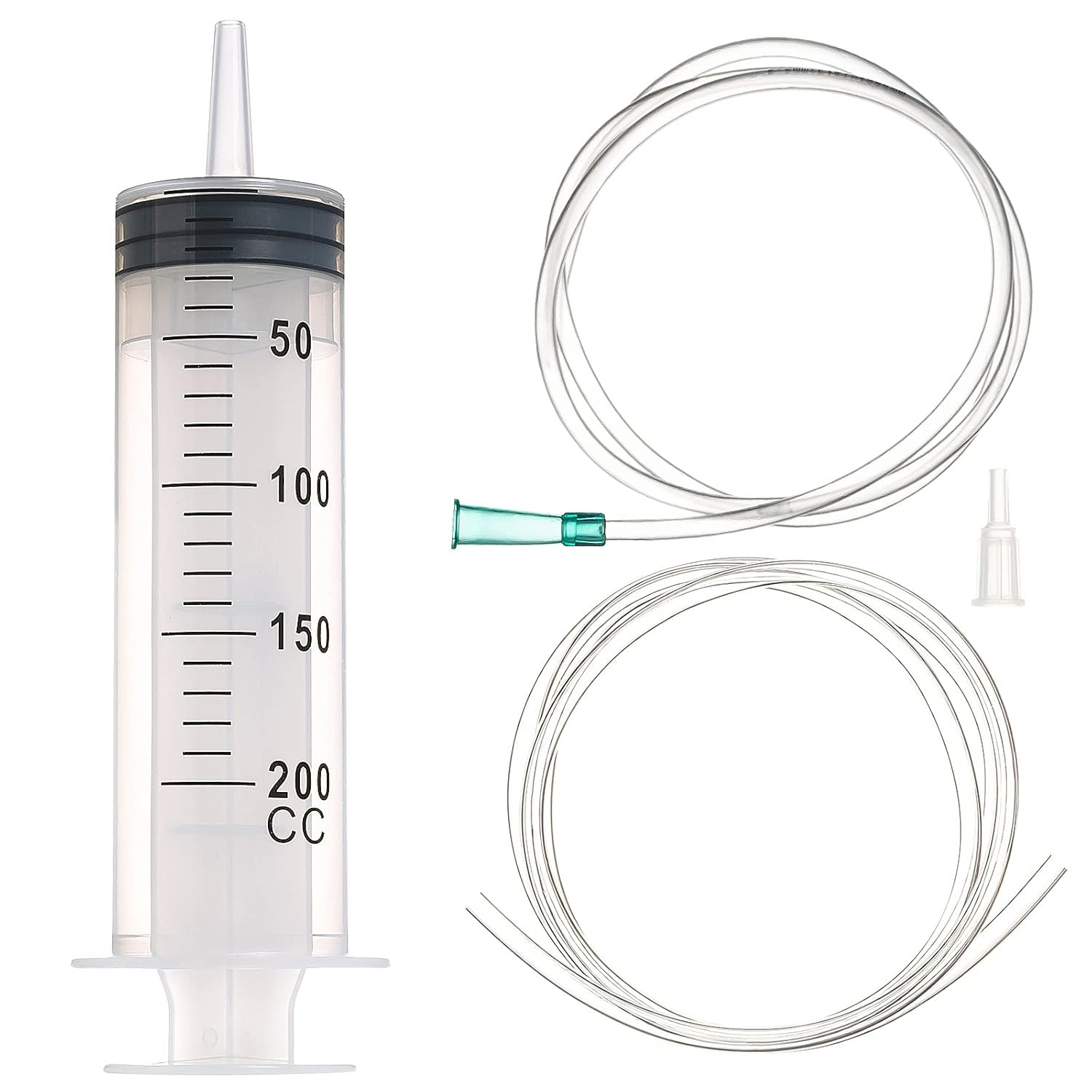 200Ml Syringes with 40 Inch Tube and Tip Adapter, for Feeding Pets, Liquid Refil