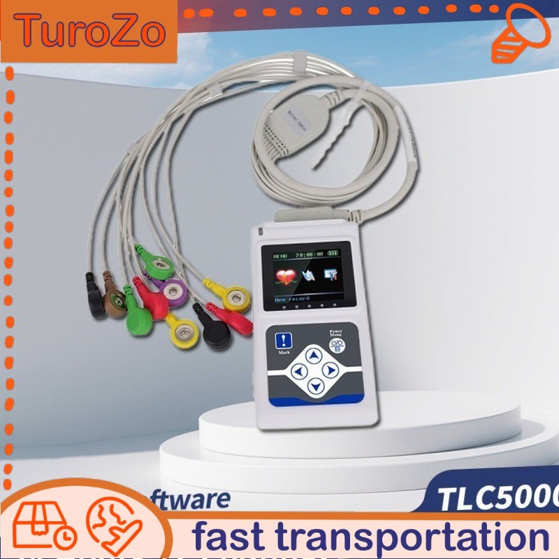 TLC5000 12 Channel ECG Holter 24 Hours Holter EKG Monitor Software New