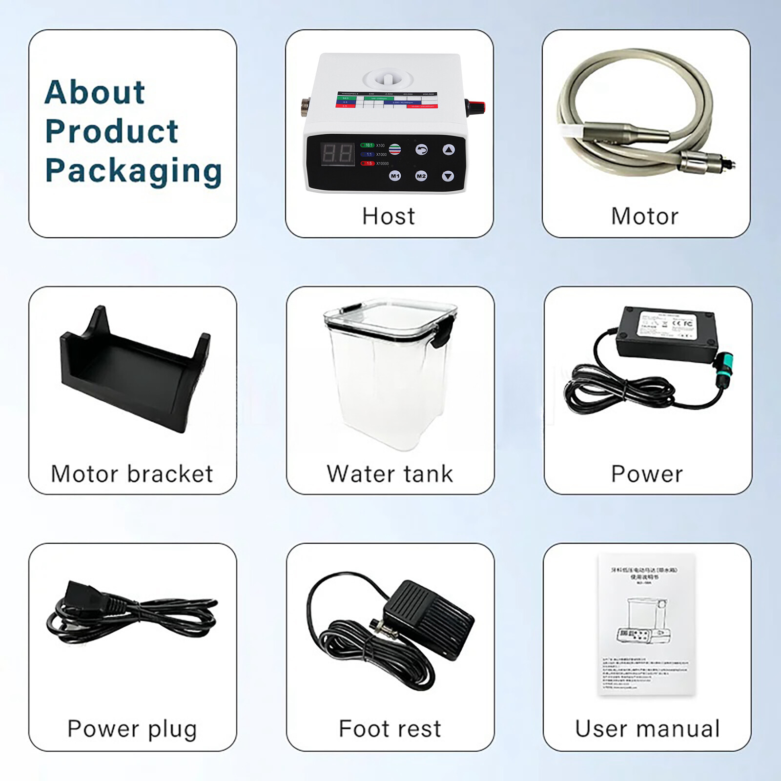 Electric Dental Motor w/ Water Tank (No 1:5 Handpiece)