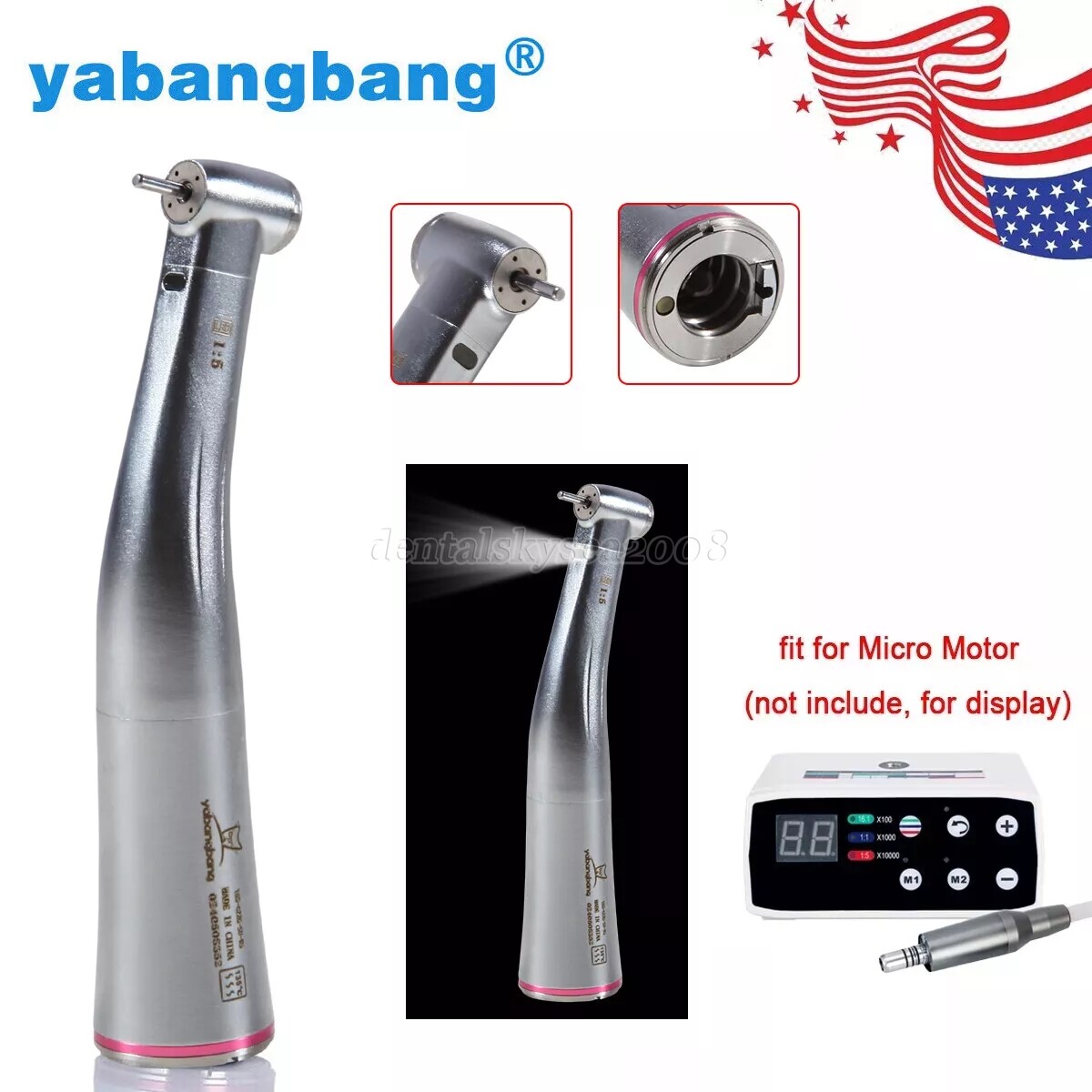 10 Pcs Dental High Speed Handpiece Standard Head Push w/ 4 Hole Coupler fit Kavo