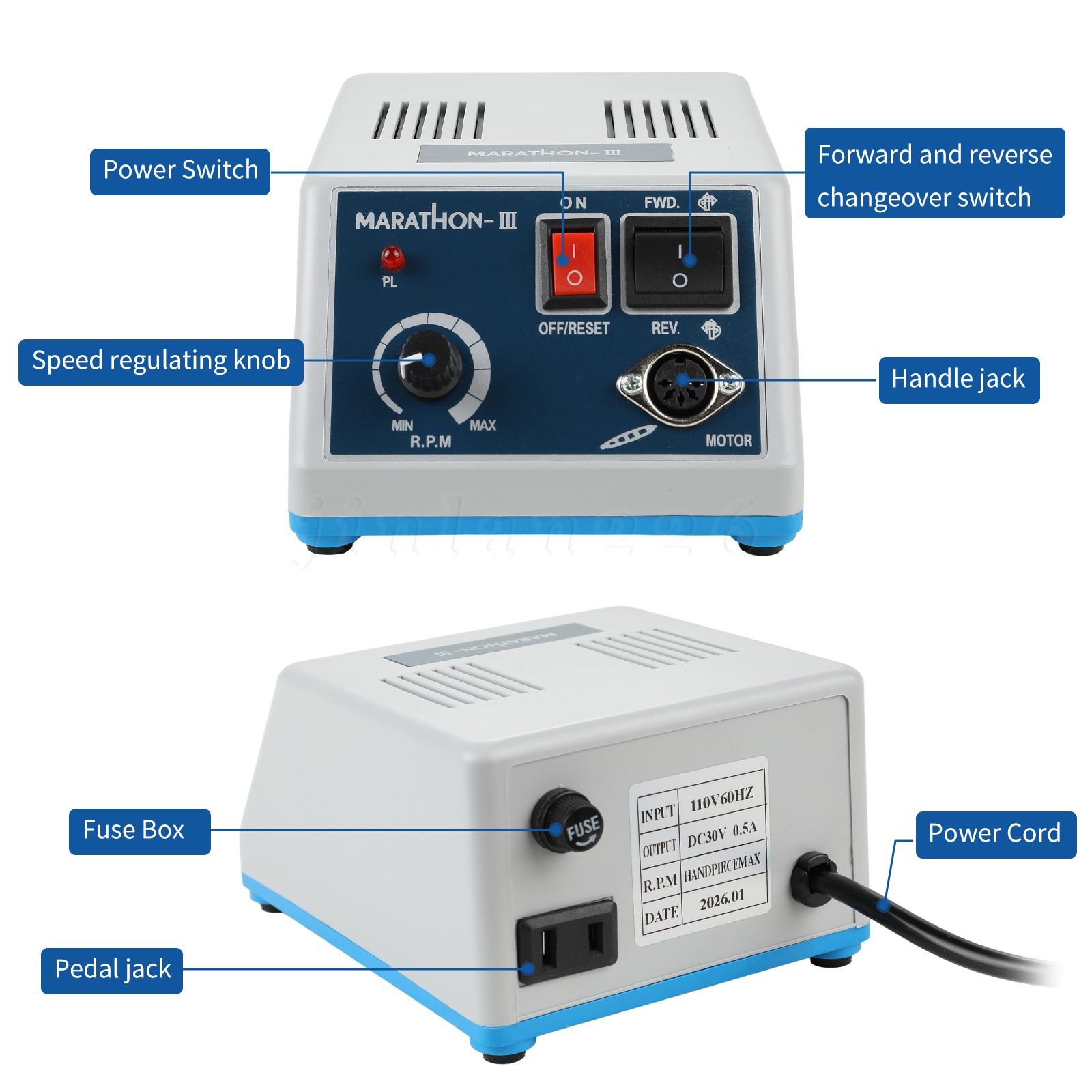 Dental Lab Marathon III Micromotor Polishing N3 Unit / 35K RPM Handpiece