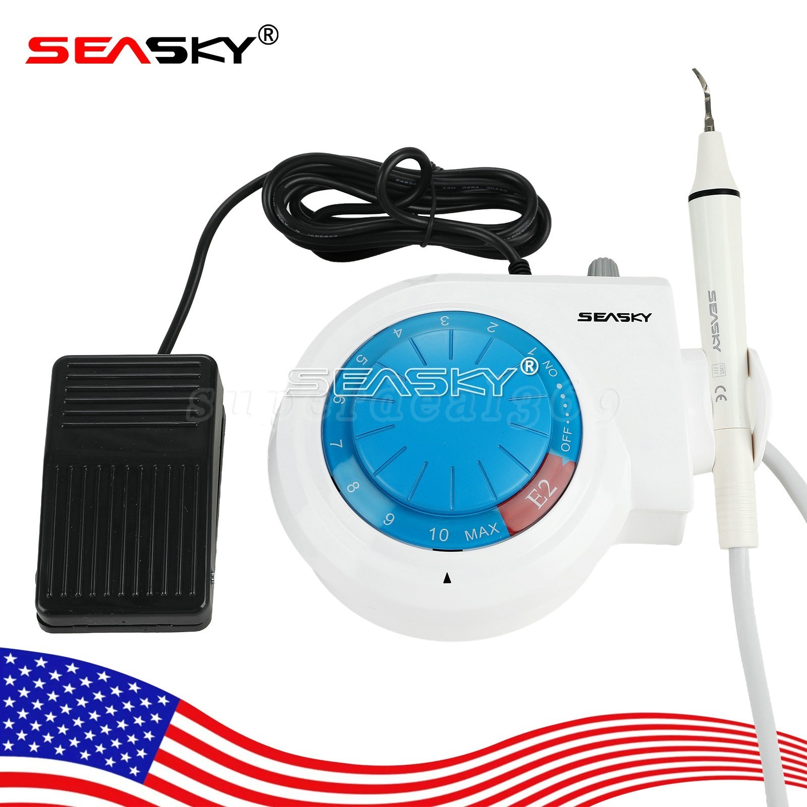Dental Ultrasonic Piezo Scaler Teeth Cleaner fit with EMS Handpiece Tips E2 FDA