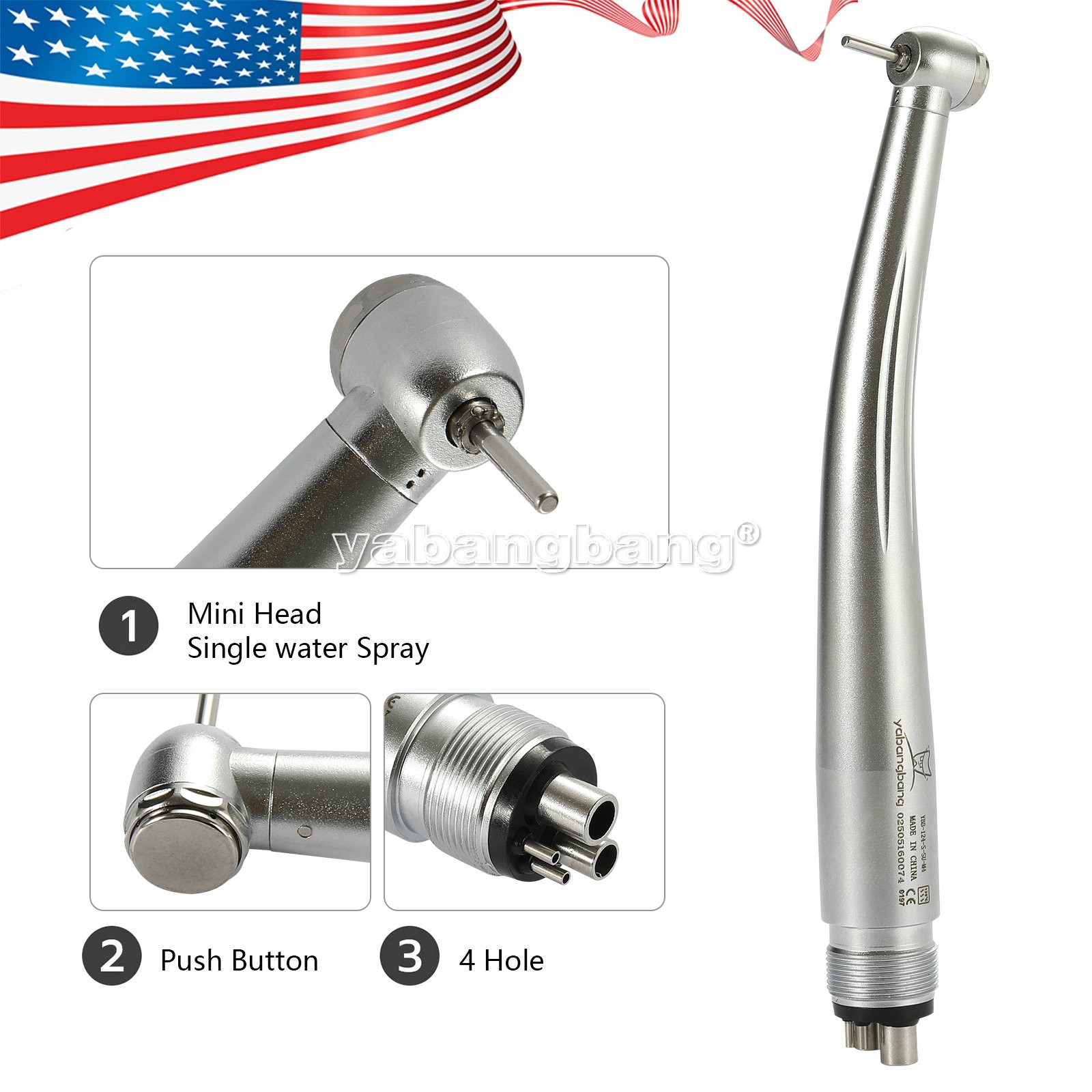 Mini Small Head Dental High Speed Handpiece Push Pediatric Kid NSK STYLE 4HOLE