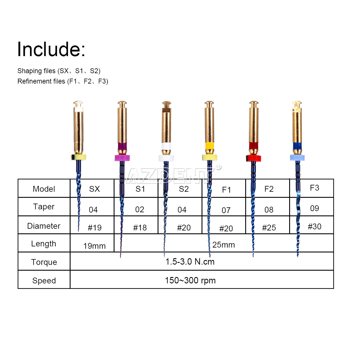Dental Endo Engine Use Rotary Heat Activated Files 25mm Preparing Root Canal