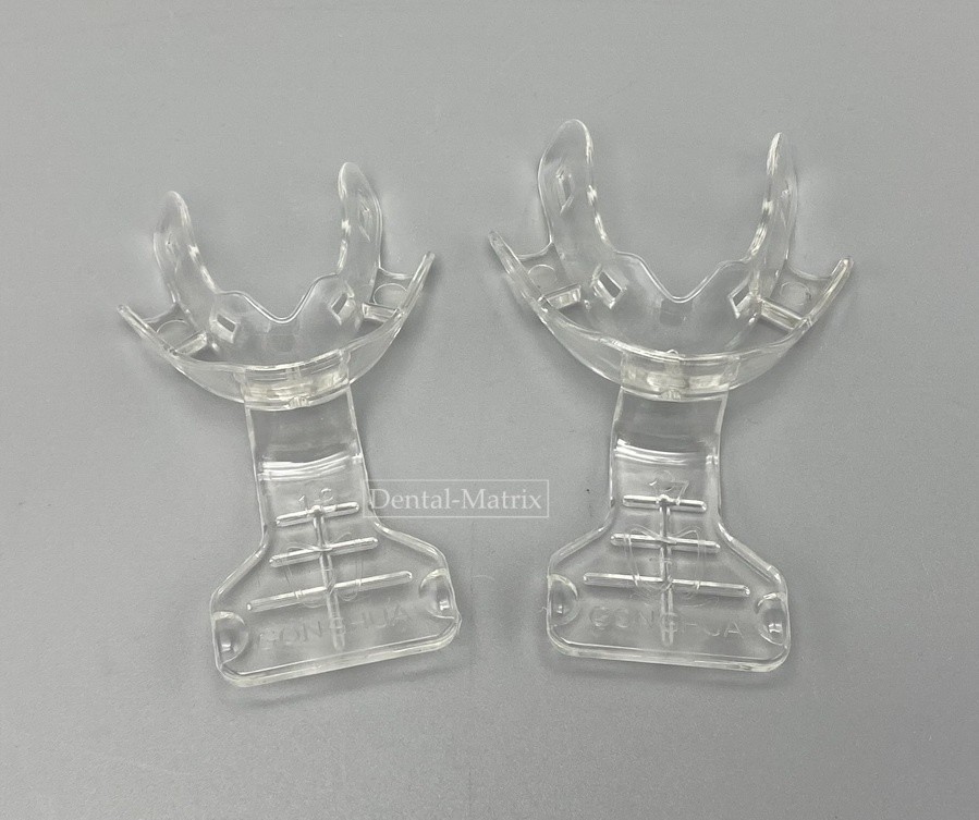 Dental Impression Trays Frame Cut Back Edentulous Jaw Full Denture Clear 18pcs