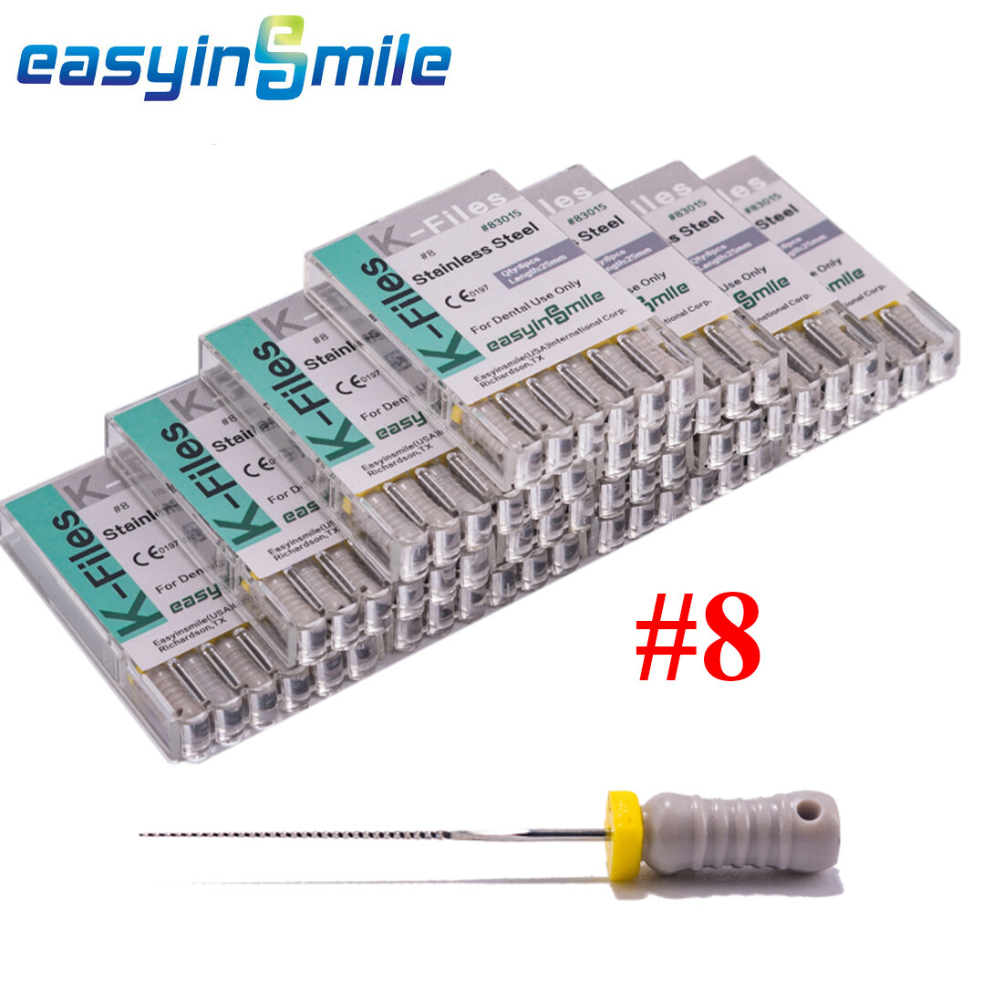 60Pc Dental Root Canal Hand Files Stainless Steel K-Files #6/#8/#10 25MM Endo US