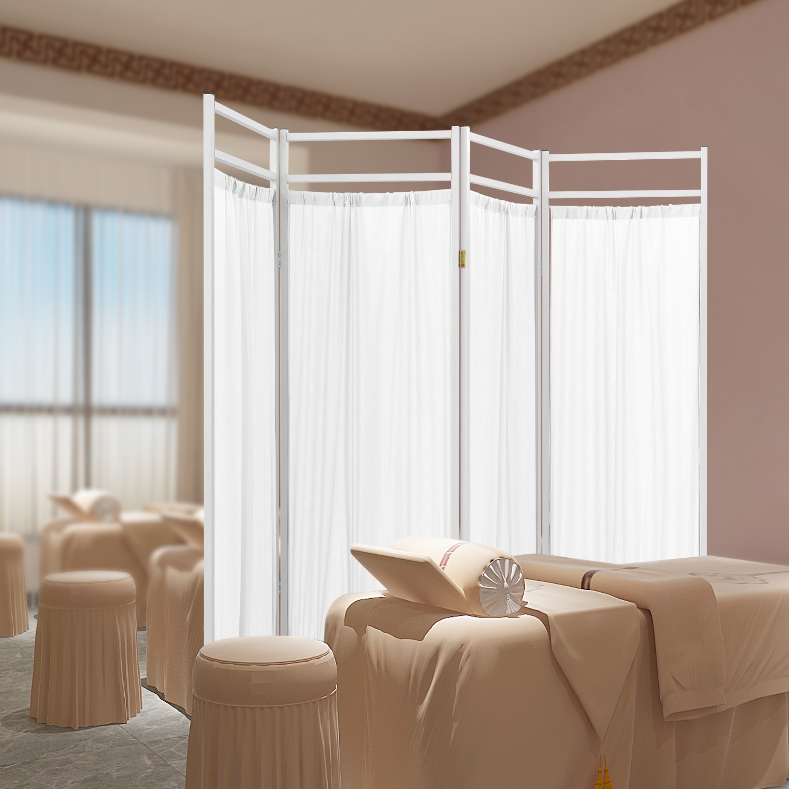 Medical Privacy Screen Modern Movable Room Divider for Hospital/Beauty Salon