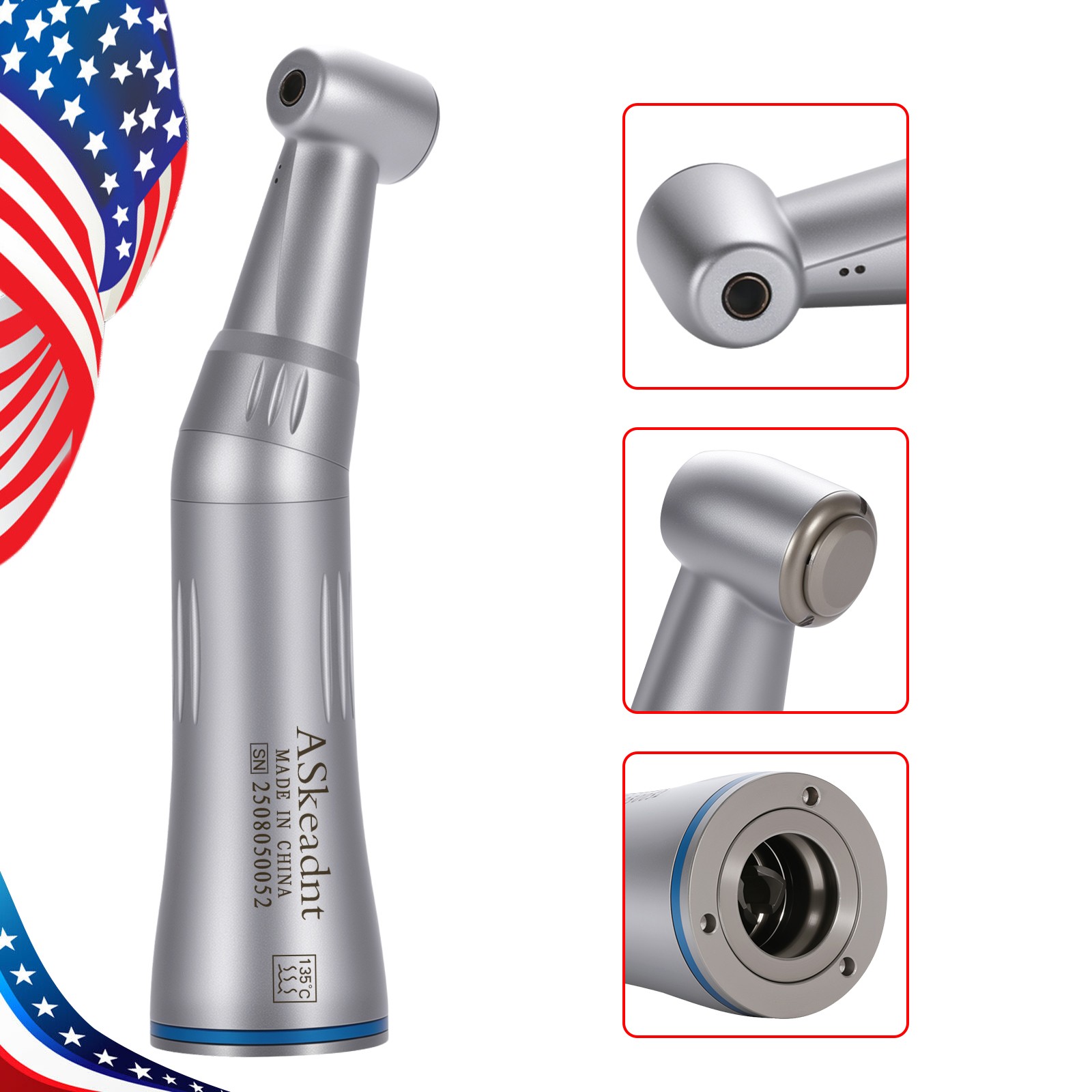 Dental Slow Low Speed Contra Angle Inner Water Spray Push Button Handpiece WY-US