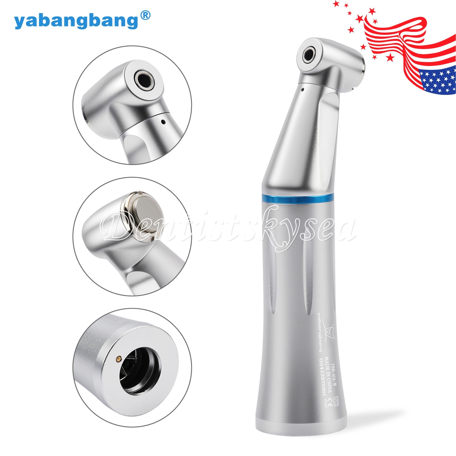 Dental Slow Low Speed Contra Angle Handpiece Inner Spray Push Button