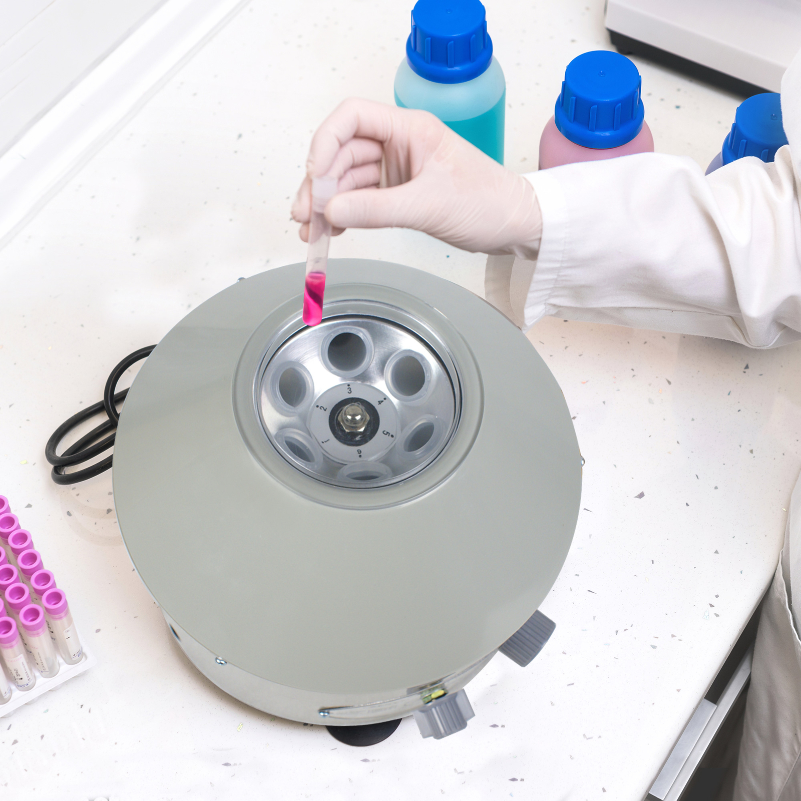 Electric Centrifuge Machine Lab Medical Practice 800-1 4000rpm W/ 6x 20ml Rotor